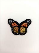 Iron-on butterfly patch (two sizes) - Orange / Small image