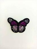 Iron-on butterfly patch (two sizes) - Purple / Large image
