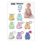 B3405 Infants' Dress, Top, Romper, Panties, Hat &amp; Headband - L-XL image