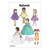 B6336 Retro Outfits for 18" Doll