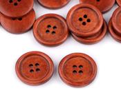 Wooden 4-hole buttons (25mm) - Cherry Wood image