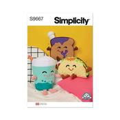 S9667 Plush Taco, Toast and Bubble Tea by Carla Reiss image