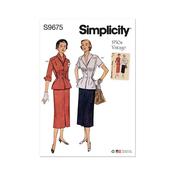S9675 Misses' Vintage Skirt and Jacket - U5 (16-18-20-22-24) image