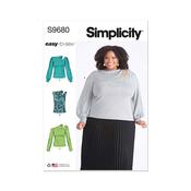 S9680 Women's Knit Top with Sleeve Variations - W2 (20W-22W-24W-26W-28W) image