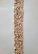 28mm cotton bobbin lace trim - Beige