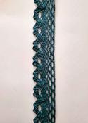 28mm cotton bobbin lace trim - Petrol image