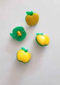 Children's "Little Apple" buttons (18mm) - Yellow image