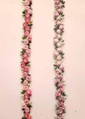 Embroidered 3D flower trim, 15mm - Pink image