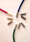 Metal cord ends, 4mm (pack of 4) - Rose Gold