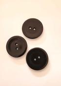 Black shiny 'pearlescent' button, (38mm) image