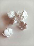 Baby Elephant buttons (14mm) - White image