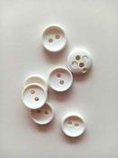 Ring edge buttons (11mm) - White