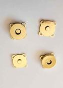 Sew-on magnetic bag clasps (18mm) - Gold image