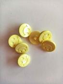 Smiley face buttons (15mm) - Lemon image