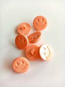 Smiley face buttons (15mm) - Pale Orange image
