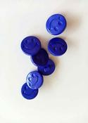 Smiley face buttons (15mm) - Royal Blue