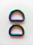 Rainbow metal D-ring, 20mm/25mm (pair) - 20mm