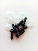 Safety solid black toy eyes - 6mm image