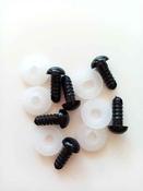Safety solid black toy eyes - 9mm
