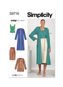 S9716 Misses' Knit Top, Cardigan and Skirt - D5 (4-6-8-10-12) image
