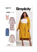 S9717 Women's Knit Top, Cardigan and Skirt - W2 (20W-22W-24W-26W-28W) image