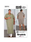 S9741 Women's Knit Dress in Two Lengths by Mimi G Style - W2 (20W-22W-24W-26W-28W) image