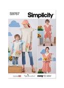 S9767A Children's and Misses' Wrap Around Apron and Scarf Hat by Ruby Jean's Closet