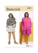 B6947 Women's Shirts and Shorts - W2 (20W-22W-24W-26W-28W) image