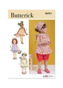 B6951 Toddlers' Dress, Tops, Shorts, Pants and Kerchief image