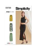 S9788 Misses' Knit Skirts in Two Lengths image