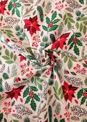 Rose &amp; Hubble 54" 100% Cotton, "Poinsettia Flower" image