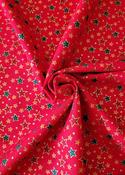 Rose &amp; Hubble 54" 100% Cotton, "Starfall" (red) image
