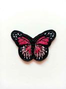 Iron-on butterfly patch (two sizes) - Pink / Small image