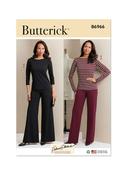 B6966 Misses' Knit Tops and Pants - E5(14-16-18-20-22) image
