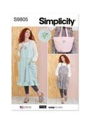 S9805 Misses' Pinafore Aprons and Tote in One Size by Elaine Heigl Designs image