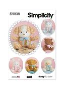 S9838 Plush Animals and Blanket by Elaine Heigl Designs image