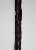 Grosgrain braid with rhinestones and chain, 15mm