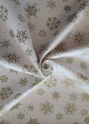 John Louden 100% craft cotton "Golden Snowflakes" image