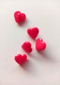 Red heart shank buttons (15mm) image