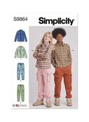 S9864 Girls' and Boys' Shirt and Cargo Pants image