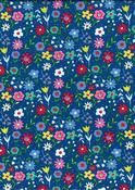 Rose &amp; Hubble 100% cotton poplin, "Blue Meadow" (Royal) image