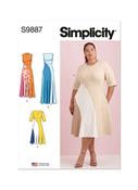 S9887 Women's Dress with Length Variations - W3 (30W-32W-34W-36W-38W) image