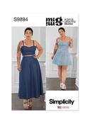 S9894 Misses' and Women's Top and Skirt in Two Lengths By Mimi G Style - AA (10-12-14-16-18) image