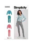 S9895 Misses' and Women's Jacket and Knit Leggings - M1 (10-12-14-16-18)