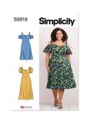 S9919 Women's Dress with Sleeve and Length Variations - W3 (30W-32W-34W-36W-38W) image