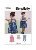 S9932 Toddlers' Dress, Top and Pants image