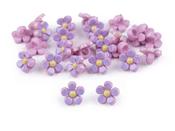 Beady little flower buttons, 11mm - Lilac image