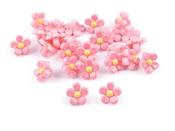Beady little flower buttons, 11mm - Pink image