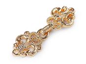 Decorative filigree hook and eye fastening - Pink Gold