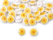 Daisy buttons, 11mm (white or black) - White image
